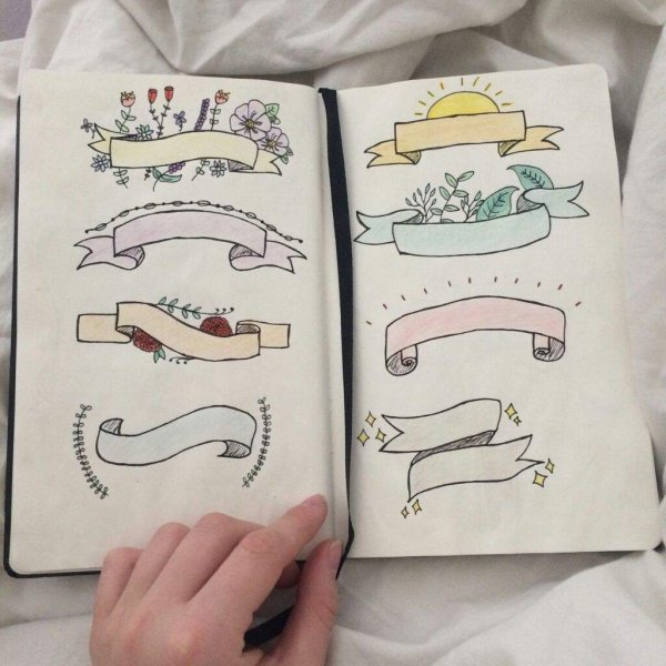 Красивые заголовки для скетчбука