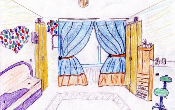Рисунок на тему моя комната