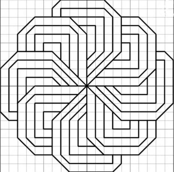 Сложные узоры по клеткам