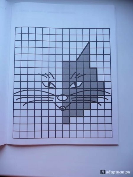 Рисование по клеточкам мишка