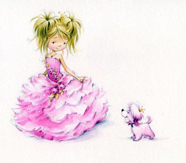 Нарисованное детское платье