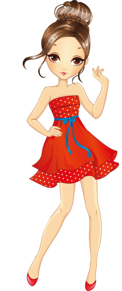 Поэтапное рисование платья