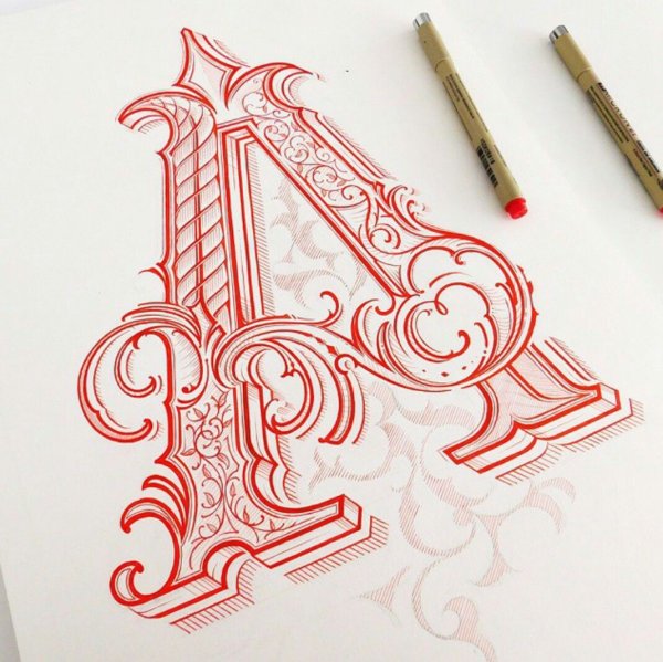 Буквица каллиграфия Славянская каллиграфия