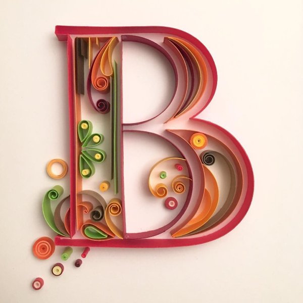 Буквы в стиле квиллинг