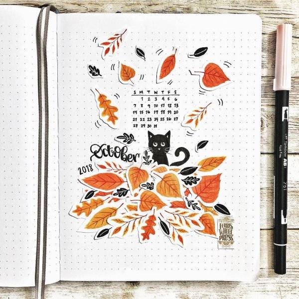 Bullet Journal октябрь