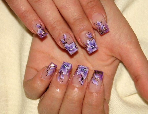 Ногти френч с рисунком красивым