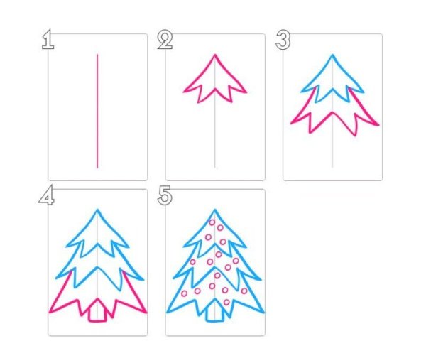 Новогодние картинки для срисовки