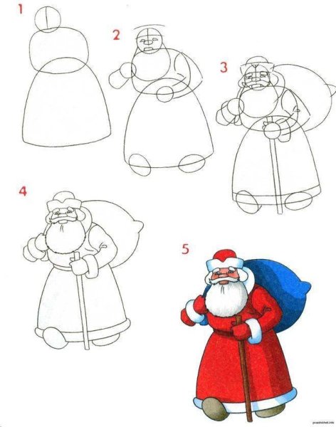 Новогодние рисунки для срисовки