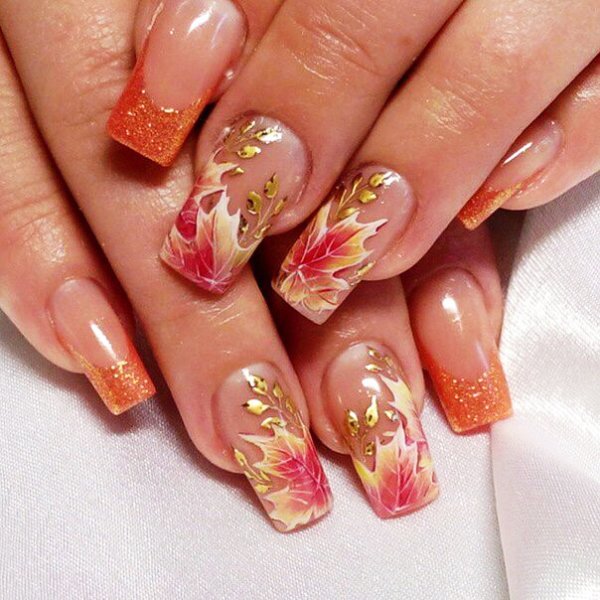 Осенний дизайн ногтей