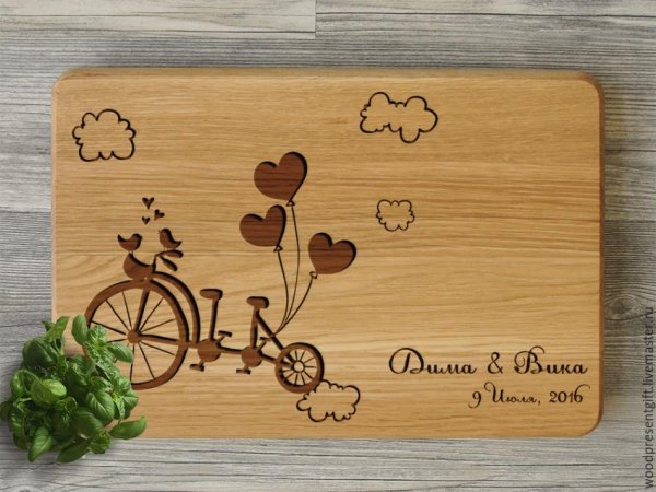 Деревянная доска для надписи