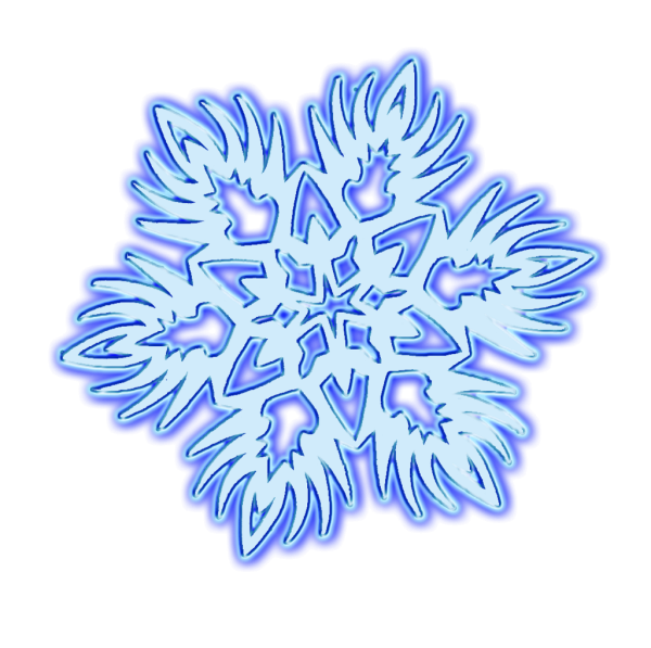 Снежинки голубые