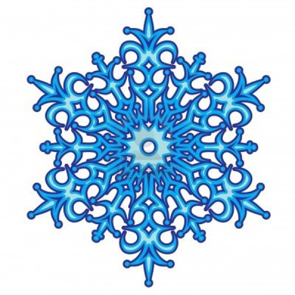 Снежинки цветные