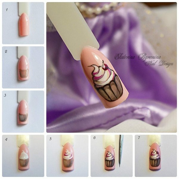 Цветы на ногтях пошаговое