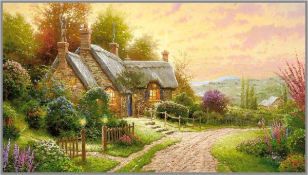 Картина Томас Кинкейд домик в деревне