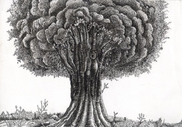 Нарисовать крону дерева