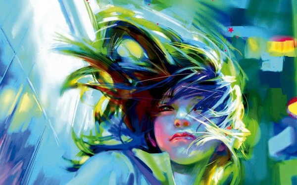 Абстрактный портрет девушки