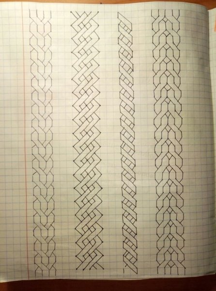 Красивые узоры в тетради