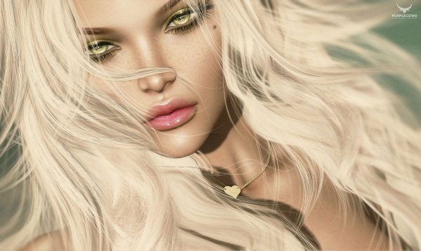 Блондинка с зелеными глазами арт