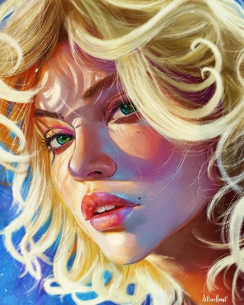 Нарисованные девушки блондинки