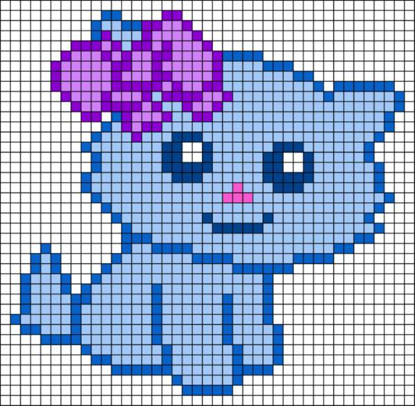 Рисунки по клеточкам девочки