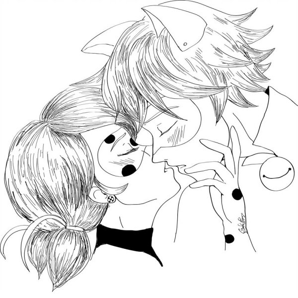 Рисунки леди баг и супер кот для срисовки