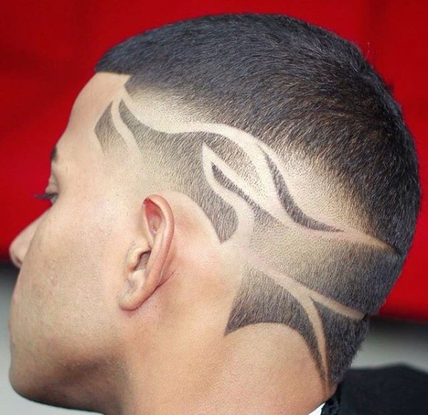 Хайр тату мужские барбер