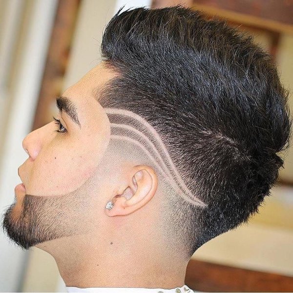 Мужские стрижки с узорами на голове