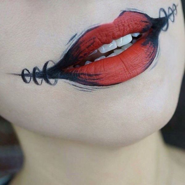 Макияж на Хэллоуин летучая мышь