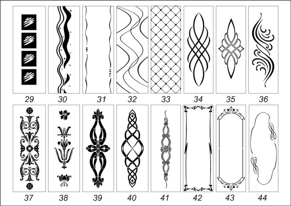 Трафареты цветов для гравировки