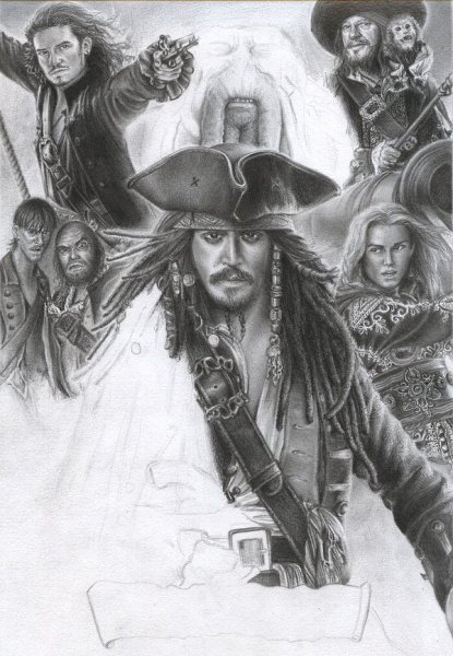 Черная Жемчужина иллюстрации пираты Карибского моря