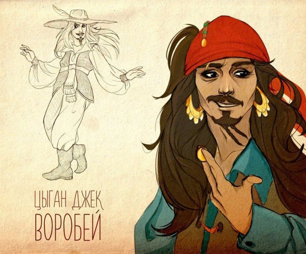 Пираты Карибского моря Джек Воробей арт