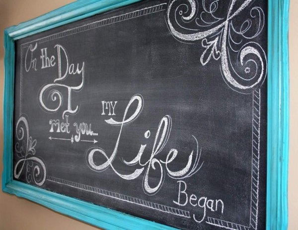 Меловой леттеринг кофе