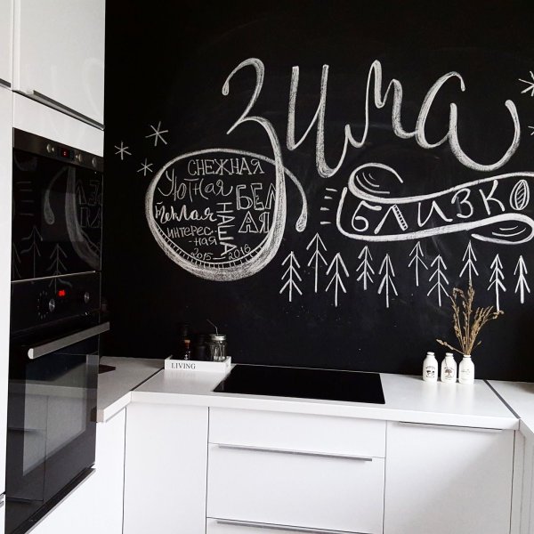 Картины мелом на доске