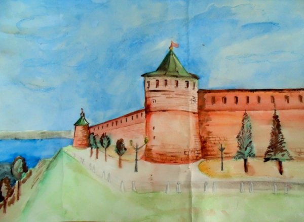 Нижегородский Кремль рисунок