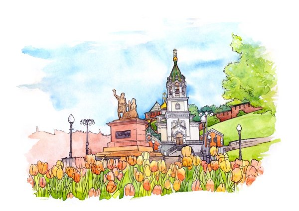 Нижний Новгород иллюстрации