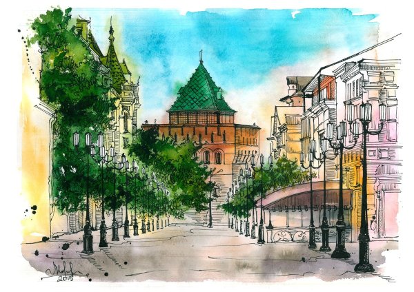 Нижний Новгород иллюстрации