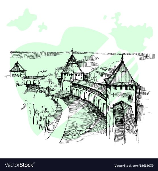 Нижегородский Кремль Нижний Новгород Графика