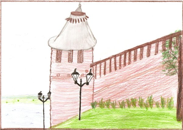 Кремль Великий Новгород зарисовки