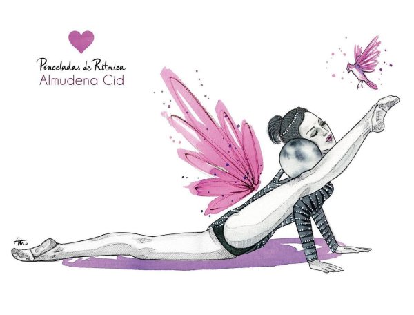 Гимнастка рисунок карандашом