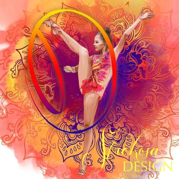 Гимнастка рисунок