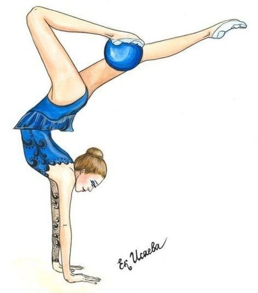 Гимнастка рисунок