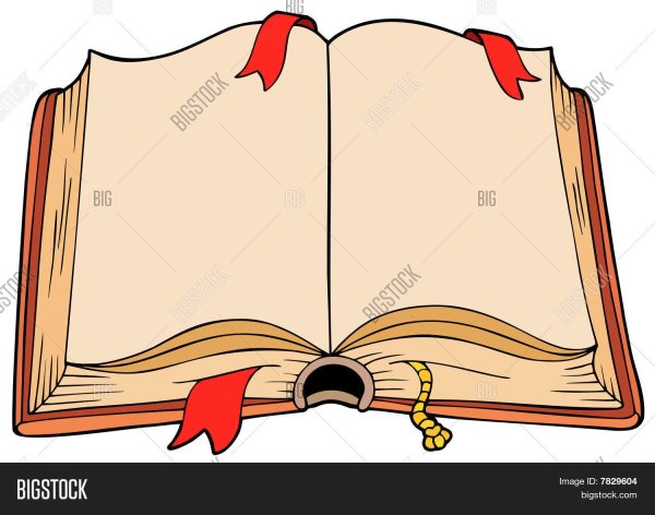 Рисунок раскрытой книги для детей