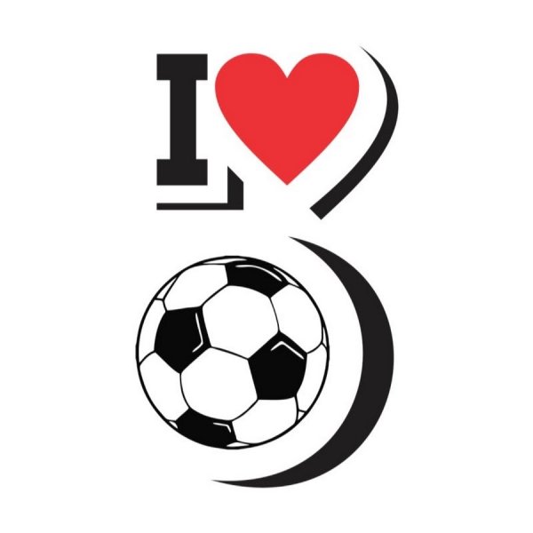 Надпись я люблю футбол