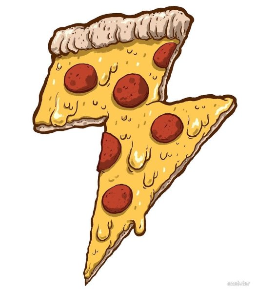 Кусок пиццы арт