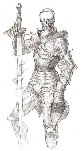 Рыцарь карандашом легко