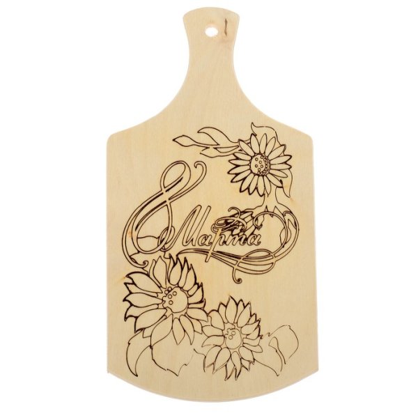 Выжигание на кухонной доске