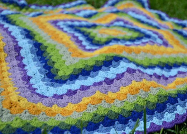 Плед крючком