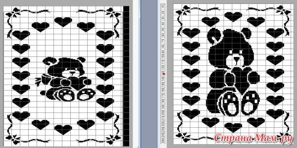 Теневой узор мишка