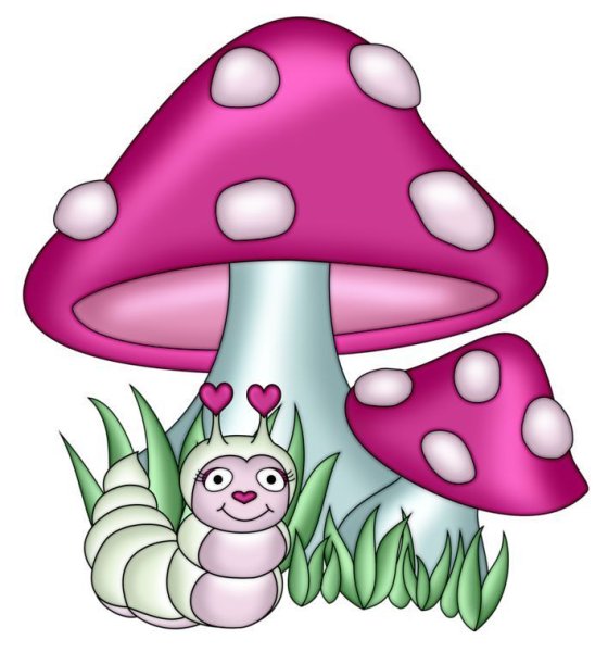 Грибочки мультяшные