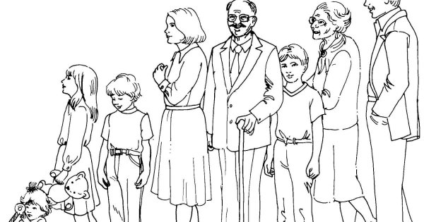 Раскраска семья